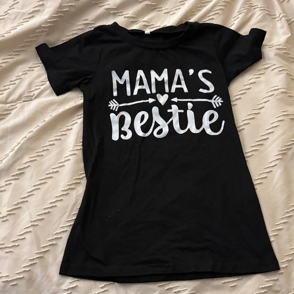 Black T-Shirt Dress- Mama's Bestie